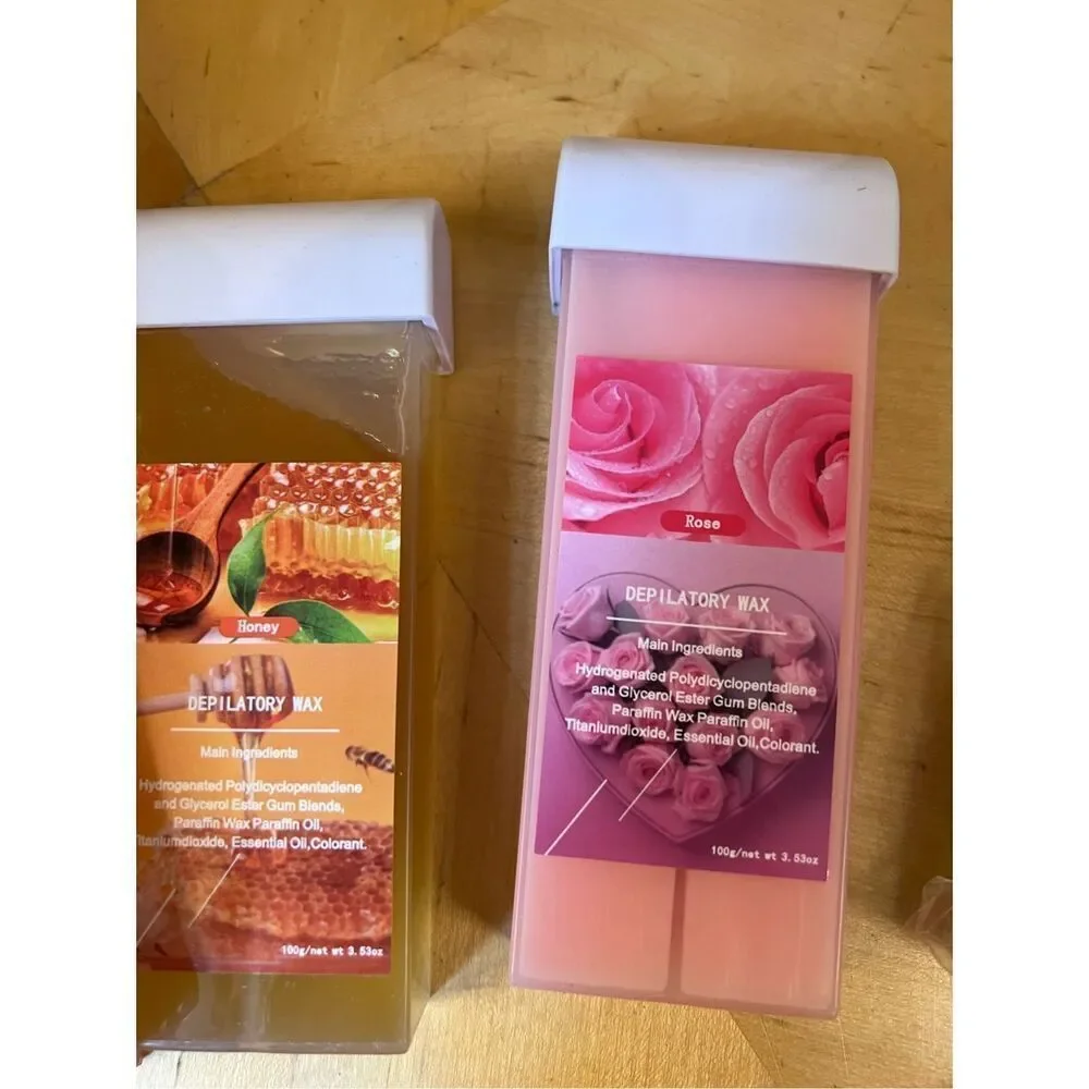 New in Box! Roll On Wax Kit Honey and Rose with 50 Waxing Strips